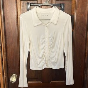White collared Abercrombie shirt
